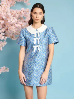 Sister Jane Azure Jacquard Mini Dress | Women Dresses