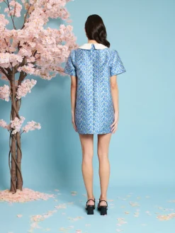 Sister Jane Azure Jacquard Mini Dress | Women Dresses