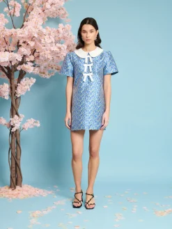 Sister Jane Azure Jacquard Mini Dress | Women Dresses