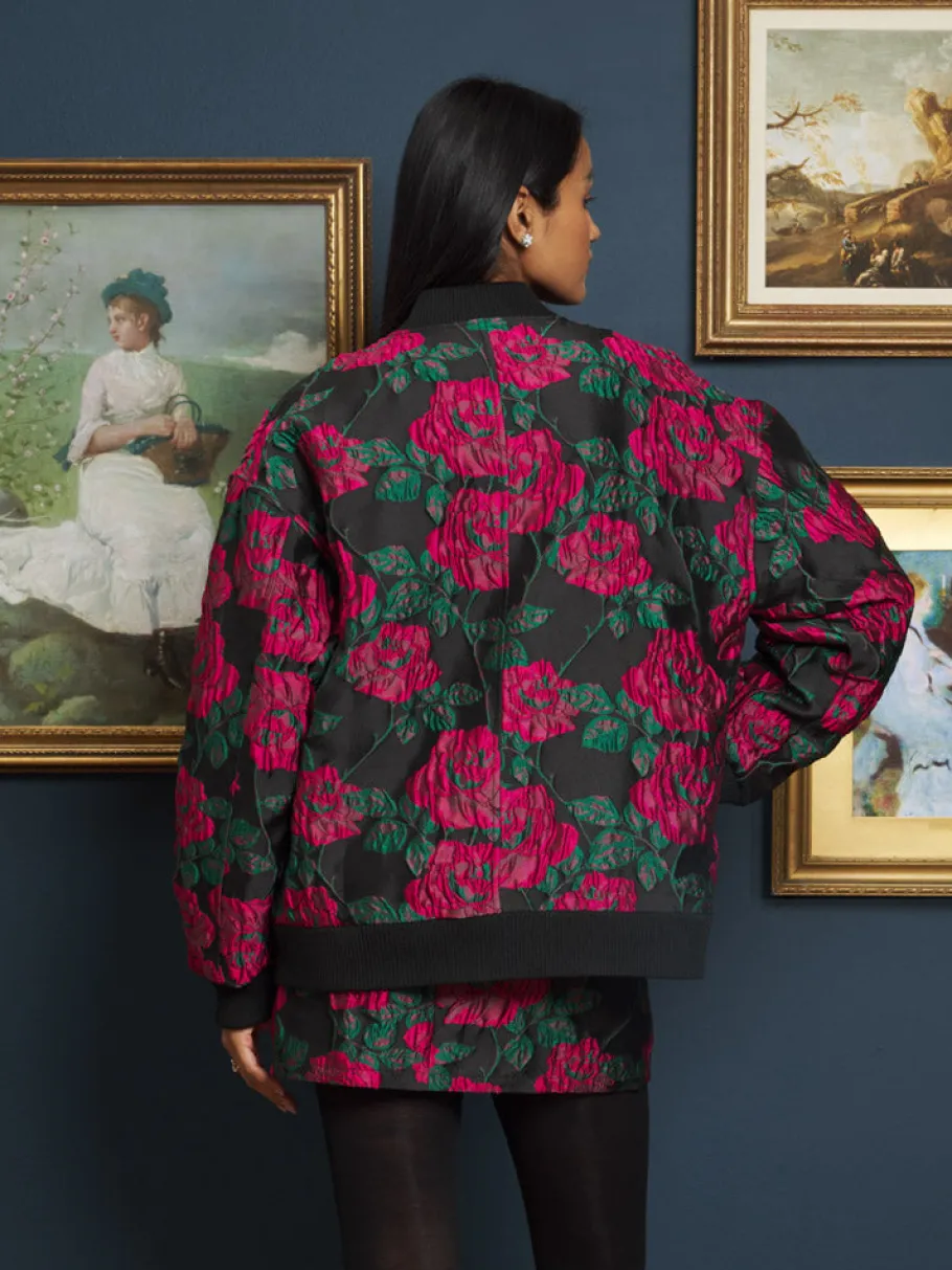 Sister Jane Baroque Jacquard Bomber Jacket | Women Jackets