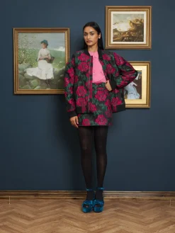 Sister Jane Baroque Jacquard Bomber Jacket | Women Jackets
