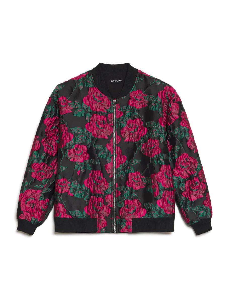 Sister Jane Baroque Jacquard Bomber Jacket | Women Jackets