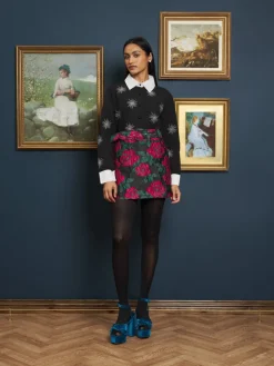 Sister Jane Baroque  Jacquard Mini Skirt | Women Bottoms