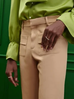 Sister Jane Bertie Crepe Flare Trousers | Trousers