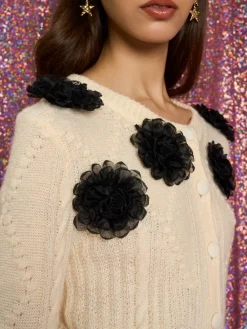 Sister Jane Bop Flower Knitted Cardigan | Women Tops | Jackets