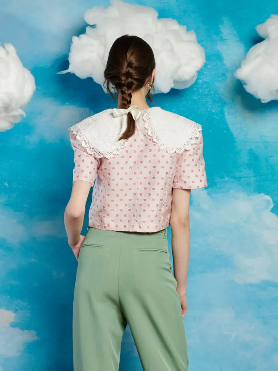 Sister Jane Canter Jacquard Bow Top | Women Tops