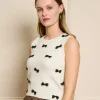 Sister Jane Dauphine Bow Knitted Vest | Women Tops