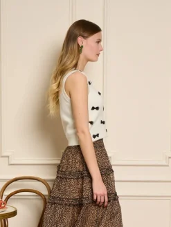 Sister Jane Dauphine Bow Knitted Vest | Women Tops