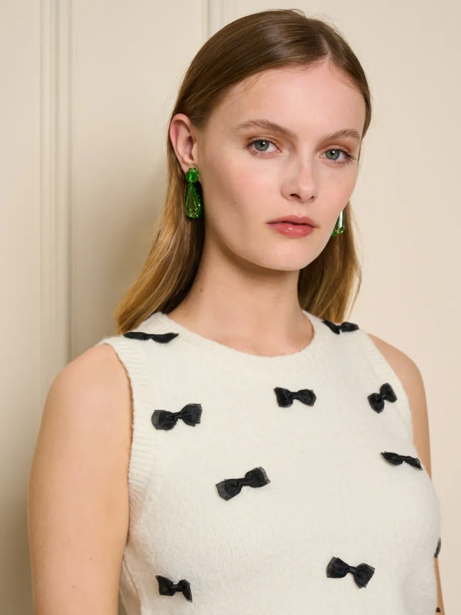 Sister Jane Dauphine Bow Knitted Vest | Women Tops