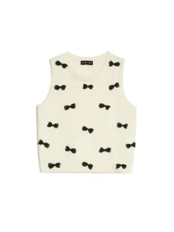 Sister Jane Dauphine Bow Knitted Vest | Women Tops