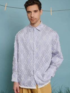 Sister Jane Dorie Fray Diamond Overshirt | Shirts