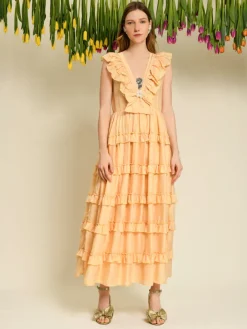 Sister Jane DREAM Apricot Tulip Ruffle Dress | Women Dresses | Dream