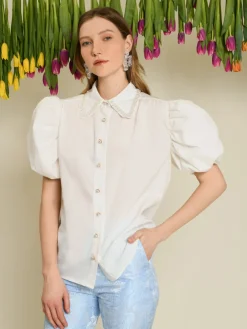Sister Jane DREAM Arabella Bead Collar Shirt | Women Tops | Dream