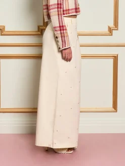 Sister Jane DREAM Creme Pearl Maxi Trousers | Women Bottoms | Dream
