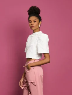 Sister Jane DREAM Sandy Jacquard Crop Top | Women Tops | Dream
