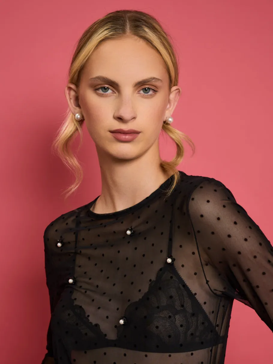 Sister Jane DREAM Spotted Dove Mesh Top | Women Tops | Dream