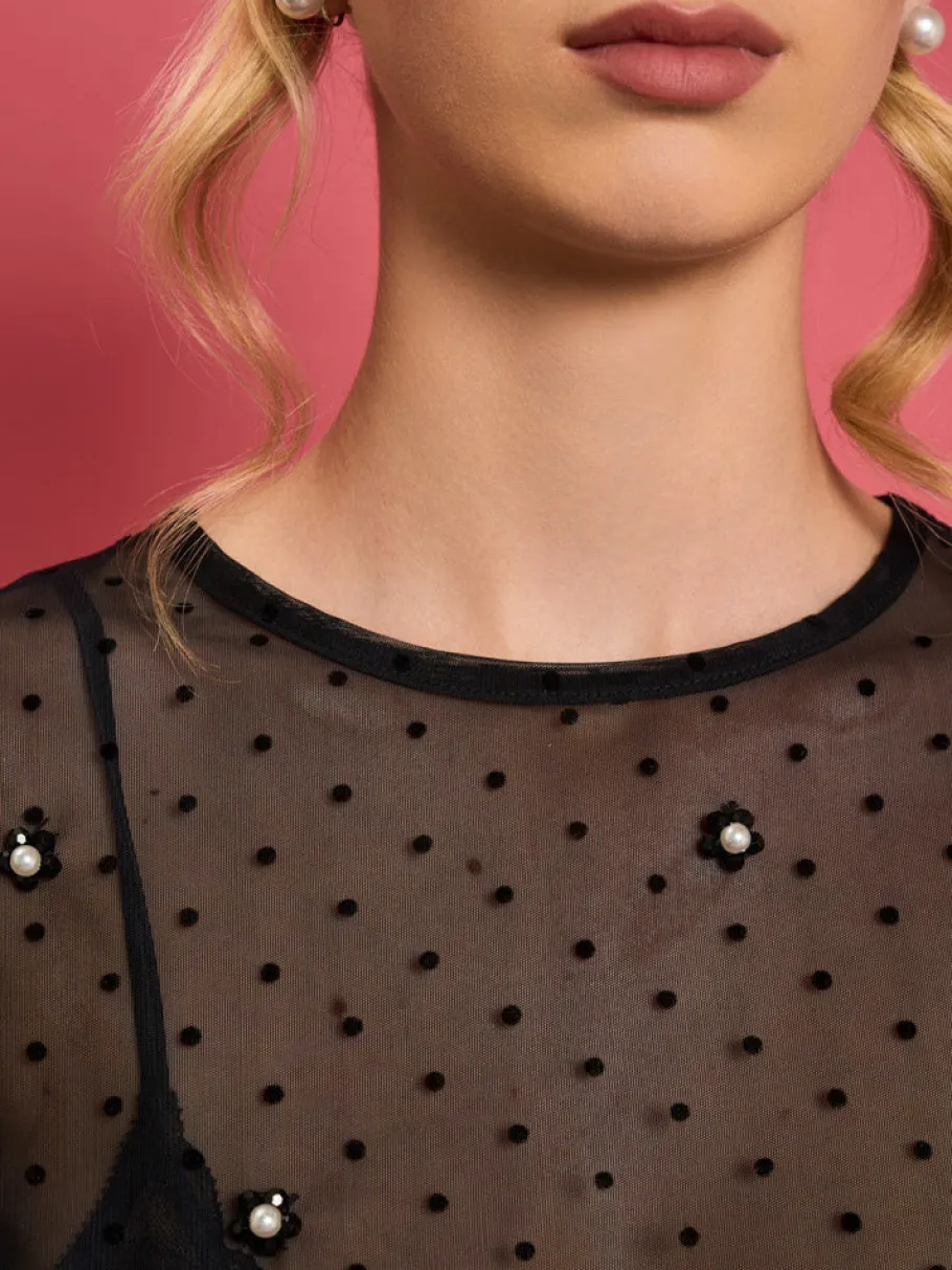 Sister Jane DREAM Spotted Dove Mesh Top | Women Tops | Dream