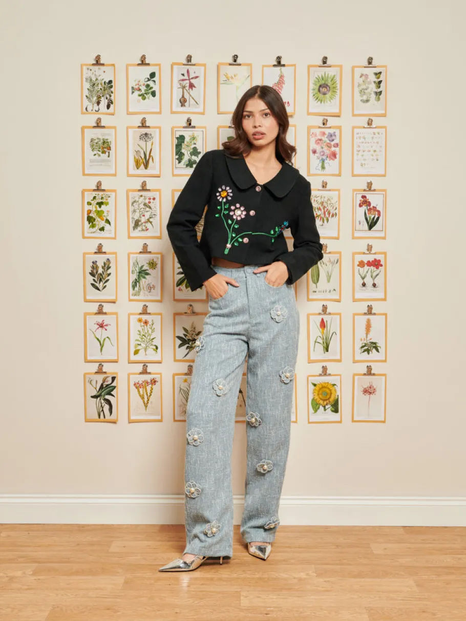 Sister Jane DREAM Trinket Tweed Flower Trousers | Women Bottoms | Dream