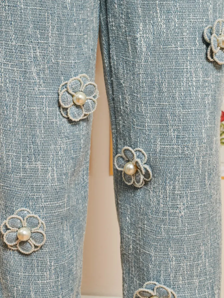 Sister Jane DREAM Trinket Tweed Flower Trousers | Women Bottoms | Dream