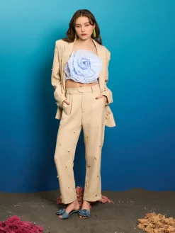 Sister Jane Dylan Bead Belted Trousers | Women Bottoms | Trousers