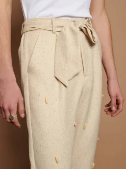 Sister Jane Dylan Bead Belted Trousers | Women Bottoms | Trousers