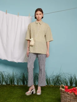 Sister Jane Evelyn Gingham Polo Shirt | Women Tops | Shirts