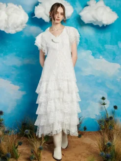 Sister Jane Fleuve Lace Midi Dress | Women Dresses