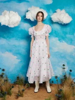 Sister Jane Folk Bow Jacquard Dress | Women Dresses