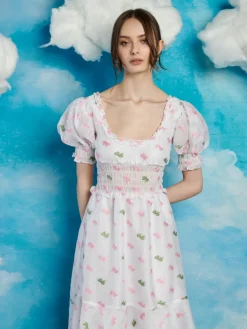 Sister Jane Folk Bow Jacquard Dress | Women Dresses