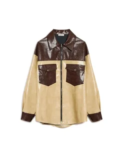 Sister Jane Ghospell Aila Faux Leather Overshirt | Women Tops | Ghospell
