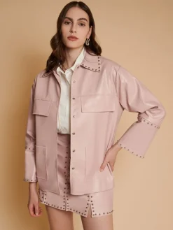 Sister Jane Ghospell Avery PU Studded Jacket | Women Jackets | Ghospell