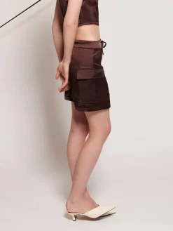 Sister Jane Ghospell Brenner Satin Cargo Skirt | Women Bottoms | Ghospell