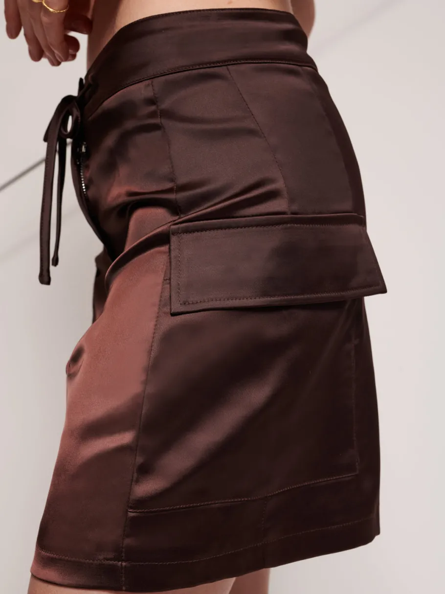 Sister Jane Ghospell Brenner Satin Cargo Skirt | Women Bottoms | Ghospell