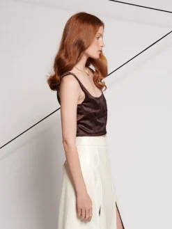 Sister Jane Ghospell Brenner Satin Cropped Top | Women Tops | Ghospell