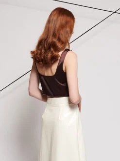 Sister Jane Ghospell Brenner Satin Cropped Top | Women Tops | Ghospell