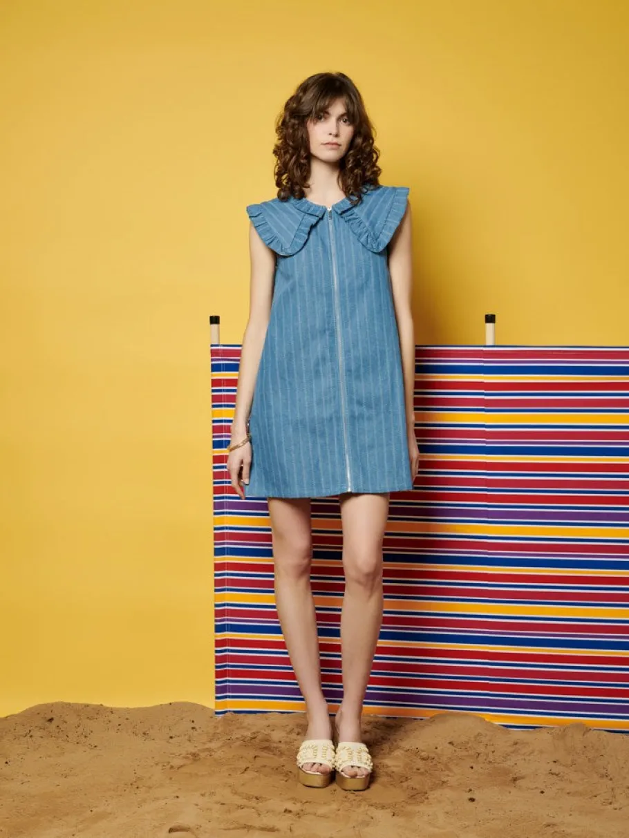 Sister Jane Ghospell Deborah Striped Denim Mini Dress | Women Dresses | Ghospell