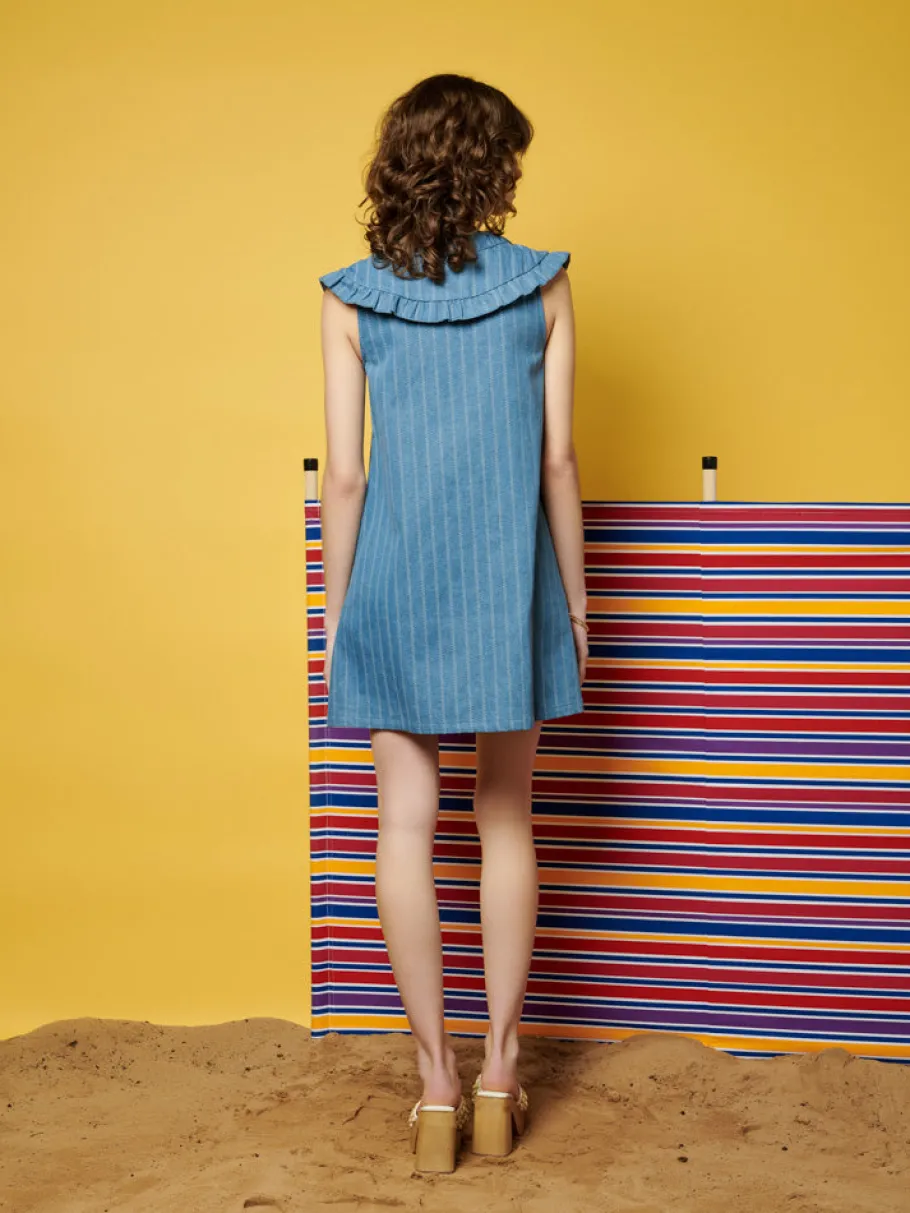 Sister Jane Ghospell Deborah Striped Denim Mini Dress | Women Dresses | Ghospell