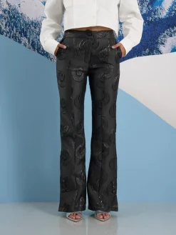 Sister Jane Ghospell  Domino Jacquard Trousers | Women Bottoms | Ghospell