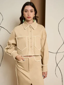 Sister Jane Ghospell Harper Frayed Crop Shirt | Ghospell | Tops