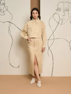 Sister Jane Ghospell Harper Frayed Crop Shirt | Ghospell | Tops