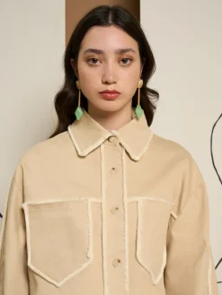 Sister Jane Ghospell Harper Frayed Crop Shirt | Ghospell | Tops