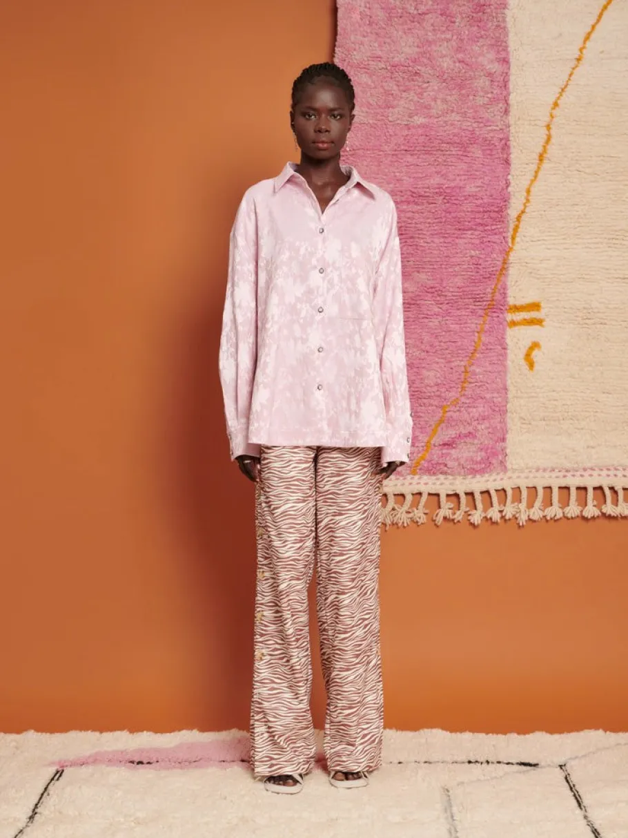Sister Jane Ghospell Mariam Jacquard Oversized Shirt | Women Tops | Ghospell