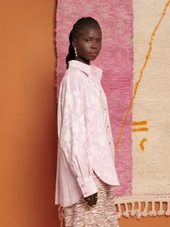 Sister Jane Ghospell Mariam Jacquard Oversized Shirt | Women Tops | Ghospell