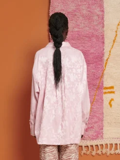 Sister Jane Ghospell Mariam Jacquard Oversized Shirt | Women Tops | Ghospell