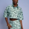 Sister Jane Ghospell Palmer Button Cropped Shirt | Ghospell | Tops
