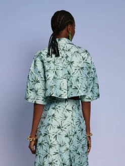 Sister Jane Ghospell Palmer Button Cropped Shirt | Ghospell | Tops