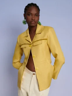 Sister Jane Ghospell Priya Fray Fitted Blazer | Women Jackets | Ghospell