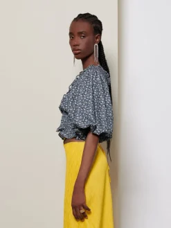 Sister Jane Ghospell Uma Floral Shirring Top | Women Tops | Ghospell
