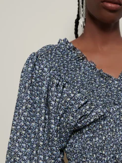 Sister Jane Ghospell Uma Floral Shirring Top | Women Tops | Ghospell
