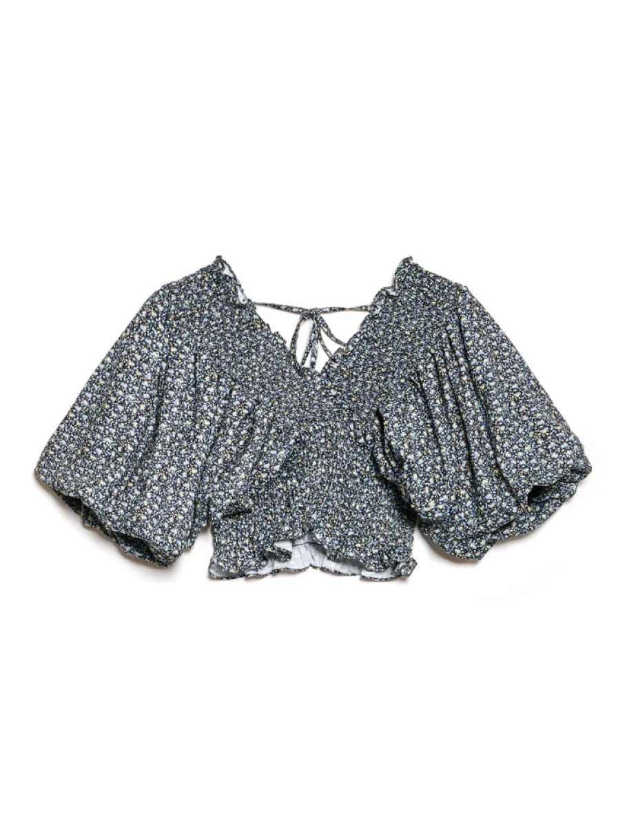 Sister Jane Ghospell Uma Floral Shirring Top | Women Tops | Ghospell
